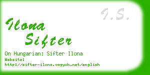ilona sifter business card